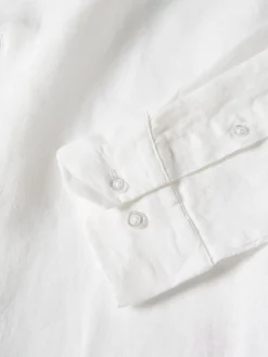Camisa slim fit em linho gola mandarim|LION OF PORCHES Cheap