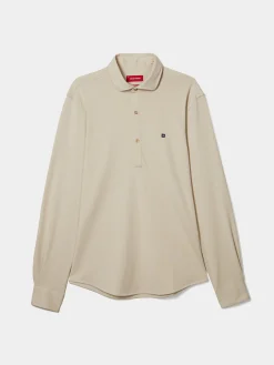 Camisa slim fit em malha piqué com carcela de polo|LION OF PORCHES Online