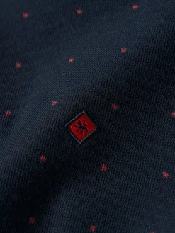 Camisa slim fit em malha piquê com padrão|LION OF PORCHES Clearance