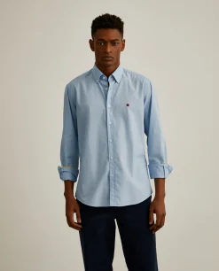 Camisa slim fit em popelina|LION OF PORCHES Store