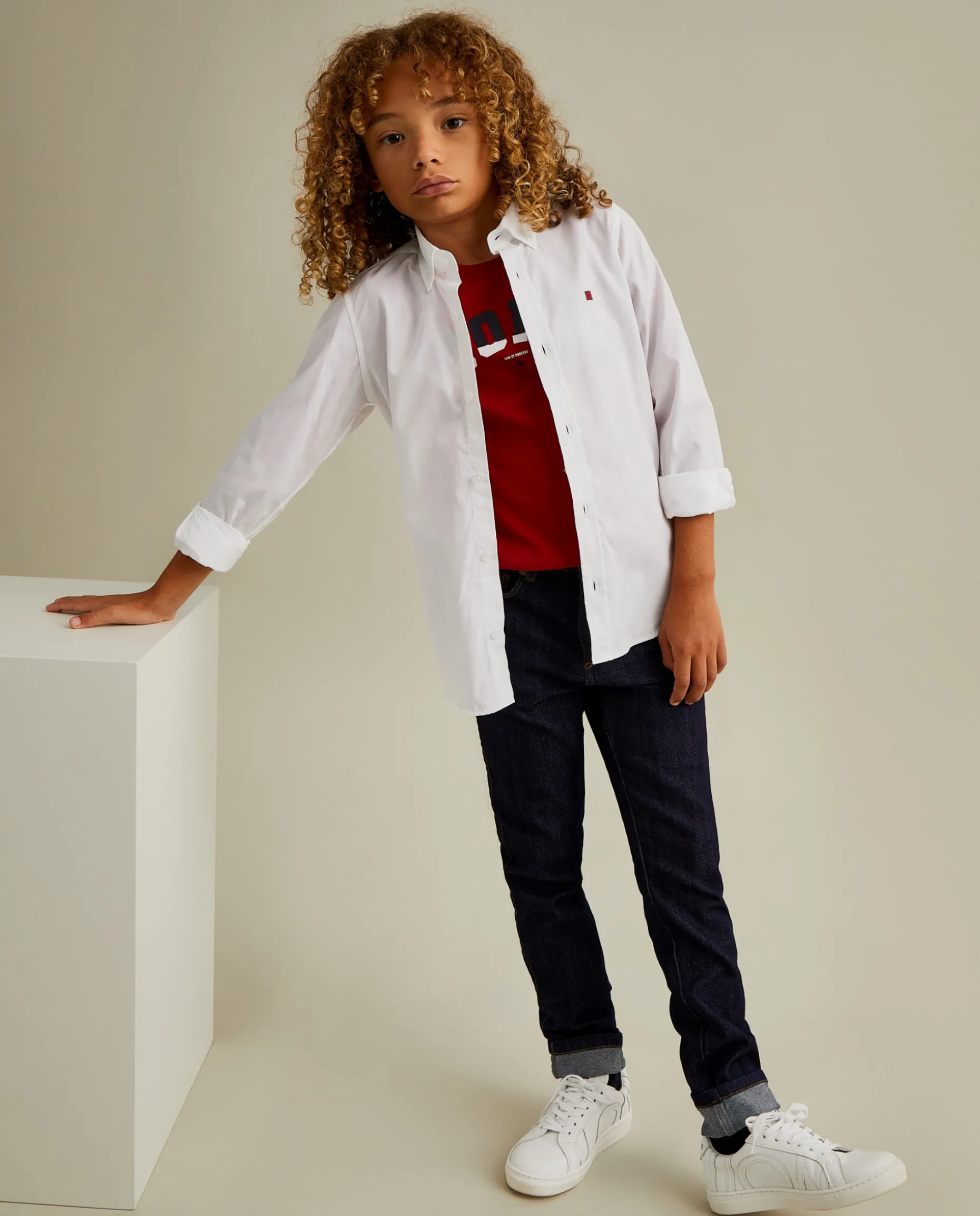 Camisa slim fit em popelina|LION OF PORCHES Best Sale