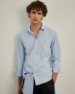 Camisa slim fit em popelina|LION OF PORCHES Flash Sale