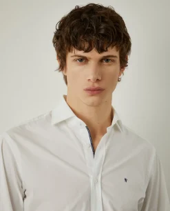Camisa slim fit em popelina|LION OF PORCHES Store