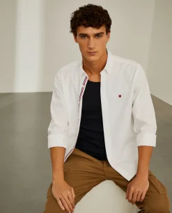 Camisa slim fit em sarja|LION OF PORCHES Best