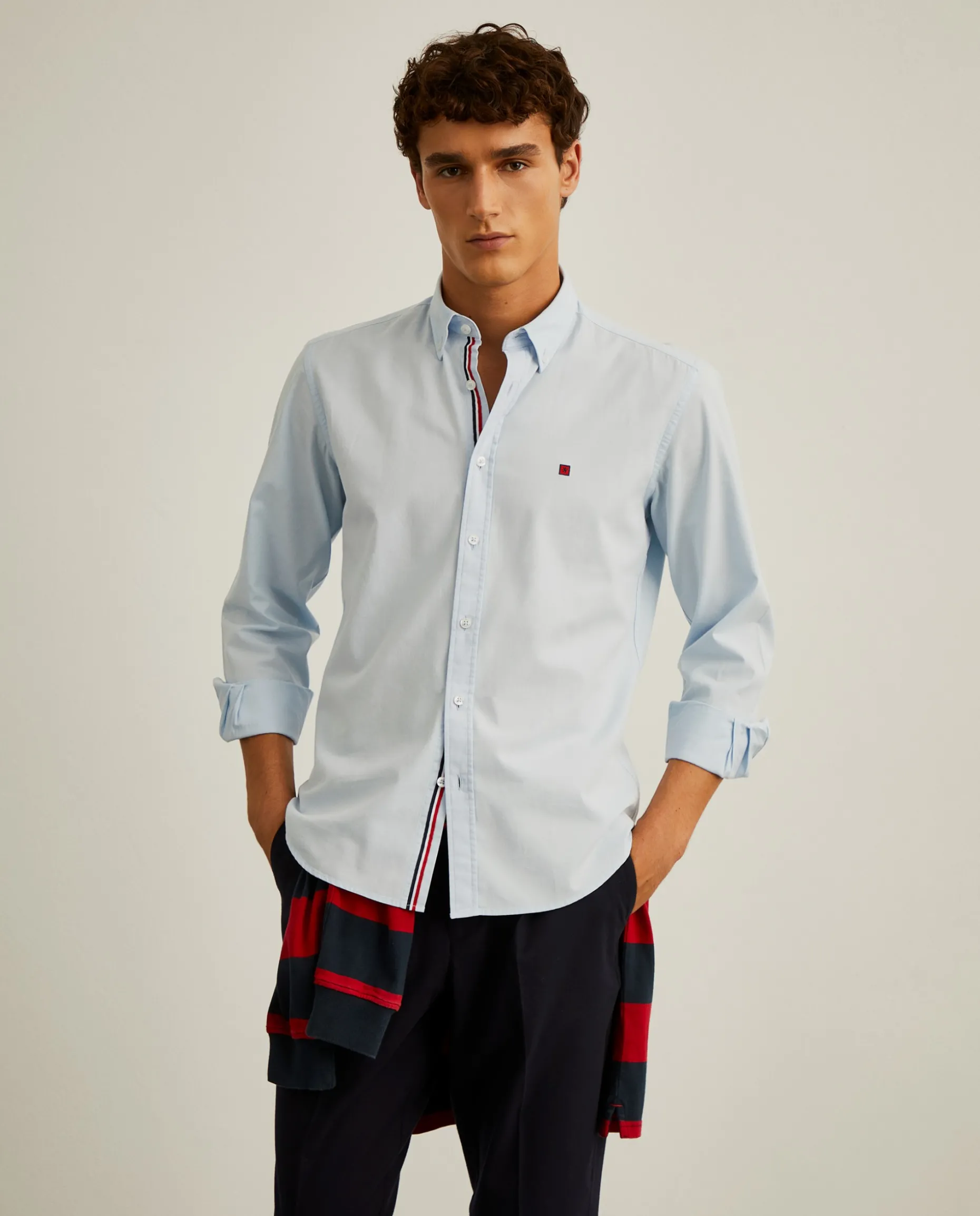 Camisa slim fit em sarja|LION OF PORCHES Discount