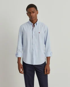 Camisa slim fit em sarja|LION OF PORCHES Discount
