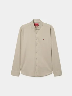 Camisa slim fit em sarjinha|LION OF PORCHES Fashion