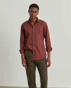 Camisa slim fit em sarjinha|LION OF PORCHES Flash Sale