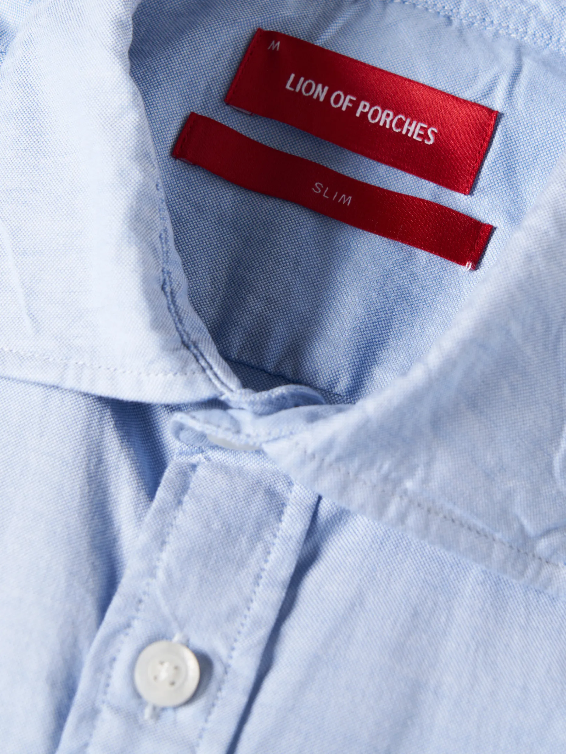 Camisa slim fit em tecido oxford|LION OF PORCHES Sale