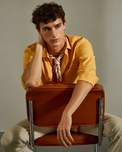 Camisa slim fit em tecido popelina|LION OF PORCHES Discount