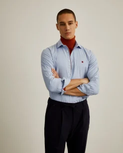 Camisa Slim Fit em tecido oxford|LION OF PORCHES Best Sale
