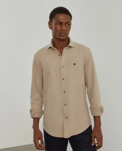 Camisa slim fit garment dye|LION OF PORCHES Fashion