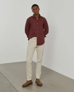Camisa slim fit garment dye|LION OF PORCHES Online
