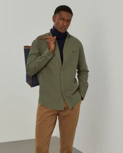 Camisa slim fit garment dye|LION OF PORCHES Online