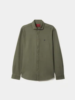 Camisa slim fit garment dye|LION OF PORCHES Online