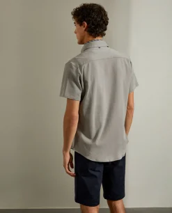 Camisa slim fit mang curta|LION OF PORCHES Hot