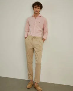 Camisa slim fit seersucker|LION OF PORCHES Best Sale