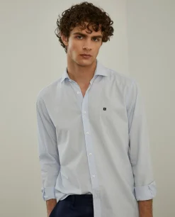 Camisa slim fit seersucker|LION OF PORCHES Online