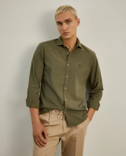 Camisa slim fit seersucker|LION OF PORCHES Fashion