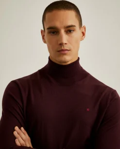 Camisola 100% lã merino com gola alta|LION OF PORCHES Discount