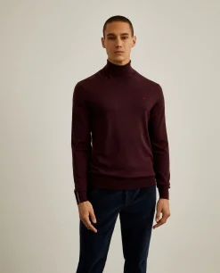 Camisola 100% lã merino com gola alta|LION OF PORCHES Discount
