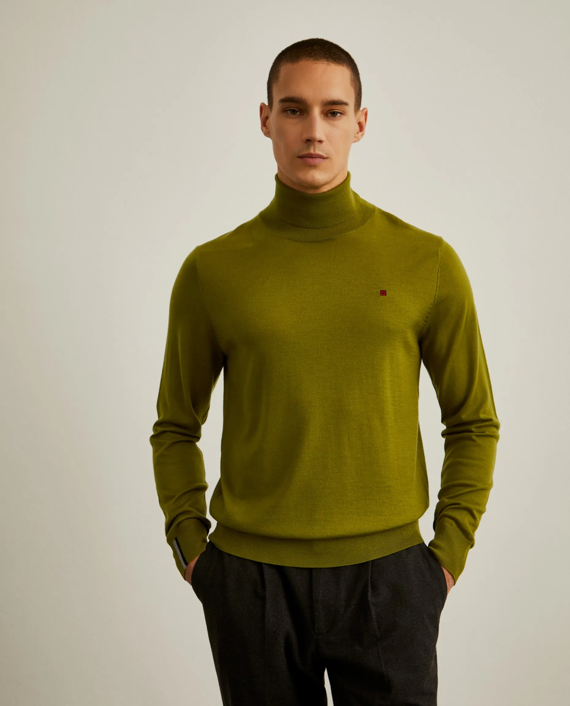 Camisola 100% lã merino com gola alta|LION OF PORCHES Cheap