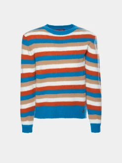 Camisola assimétrica com riscas|LION OF PORCHES Online