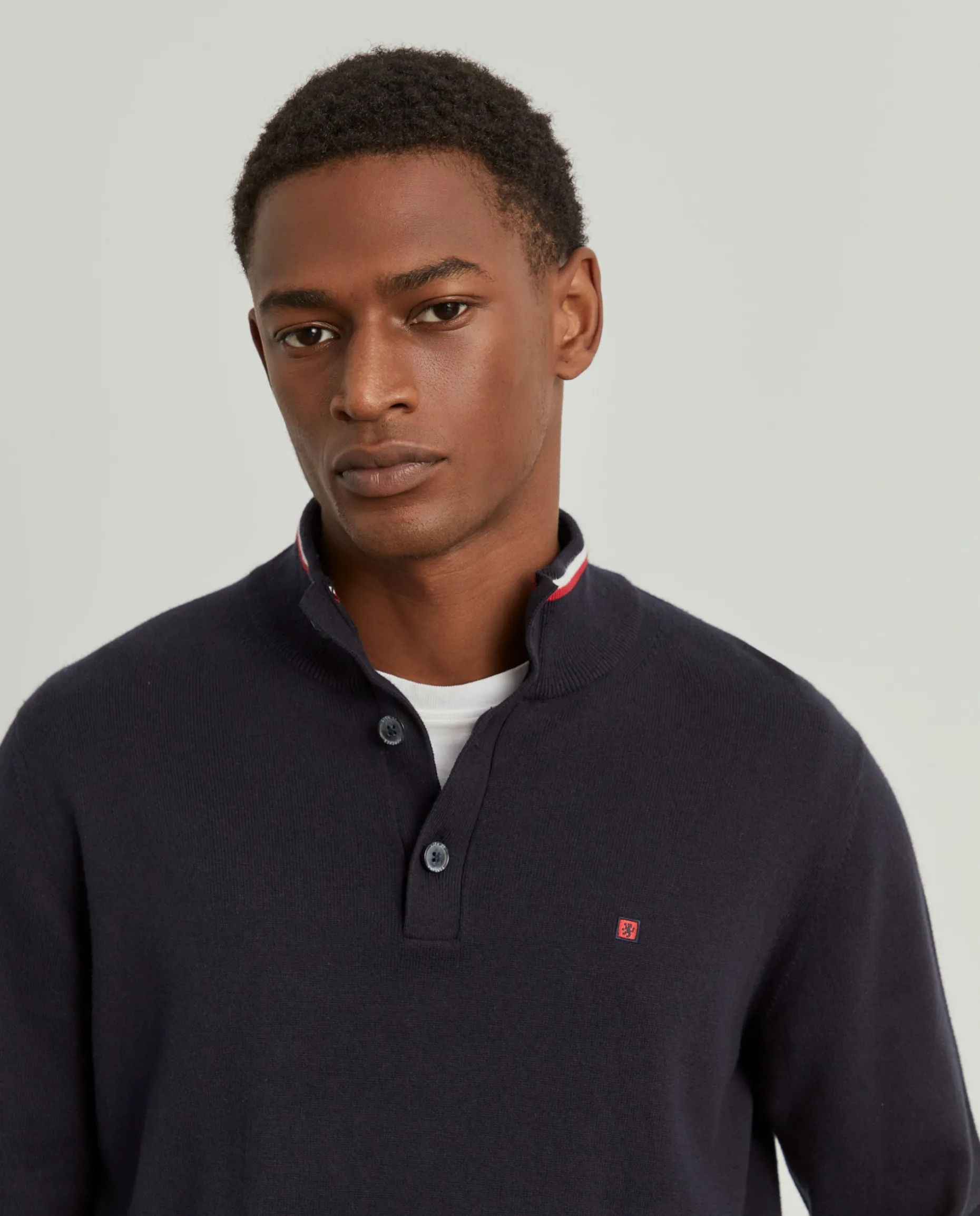 Camisola com botões algodão e caxemira|LION OF PORCHES Shop