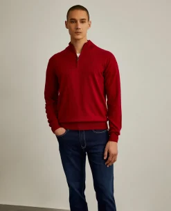Camisola com fecho em algodão e caxemira|LION OF PORCHES Discount