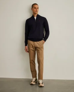 Camisola com fecho em algodão e caxemira|LION OF PORCHES Best