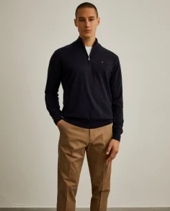 Camisola com fecho em algodão e caxemira|LION OF PORCHES Best
