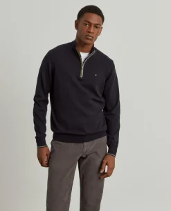 Camisola com fecho em algodão e caxemira|LION OF PORCHES Best