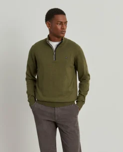 Camisola com fecho em algodão e caxemira|LION OF PORCHES Clearance
