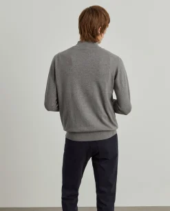 Camisola com fecho em algodão e caxemira|LION OF PORCHES Clearance