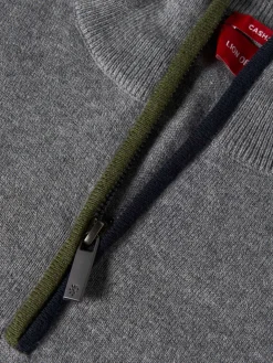 Camisola com fecho em algodão e caxemira|LION OF PORCHES Clearance