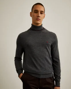 Camisola de gola alta de lã merino|LION OF PORCHES Best Sale