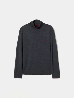 Camisola de gola alta de lã merino|LION OF PORCHES Best Sale