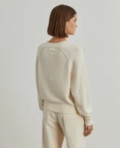 Camisola de lã decote em V|LION OF PORCHES Flash Sale