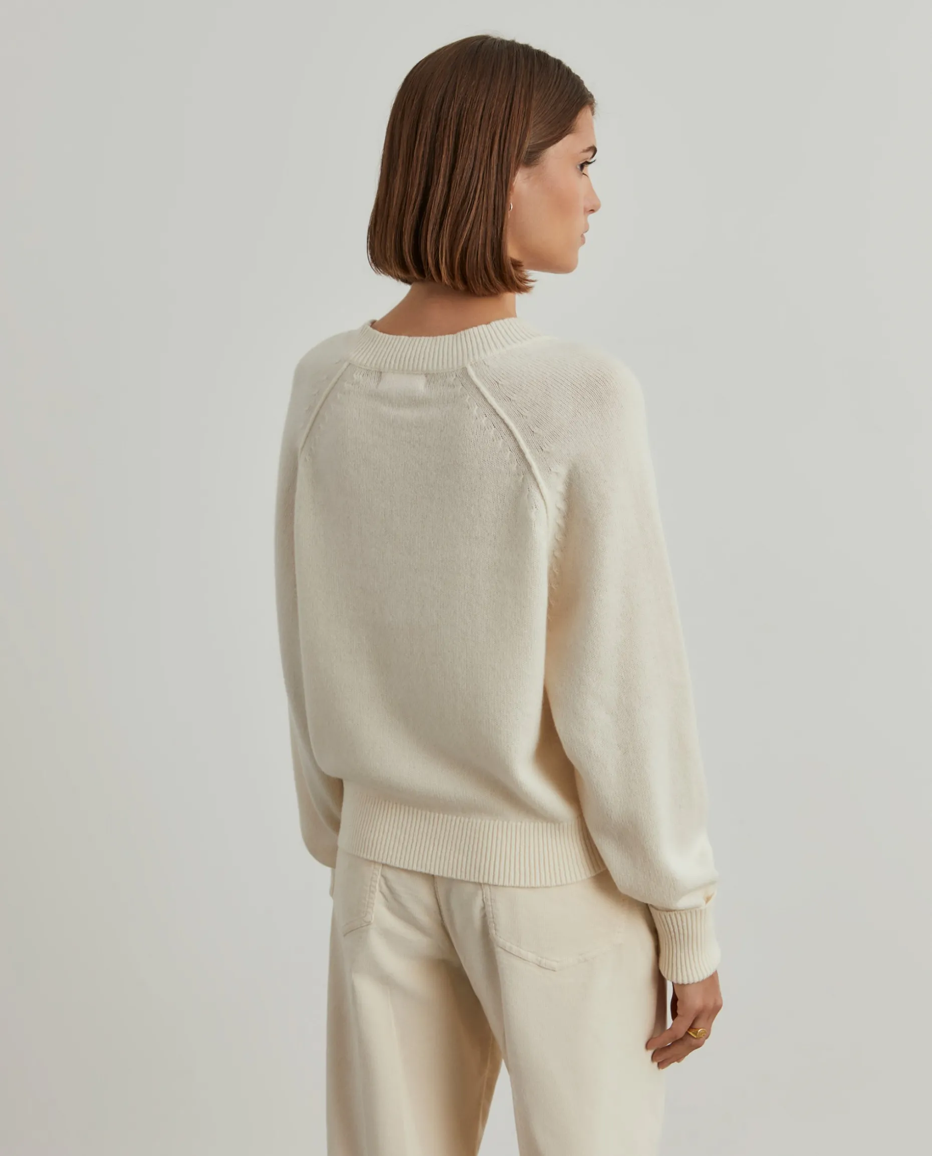 Camisola de lã decote em V|LION OF PORCHES Flash Sale