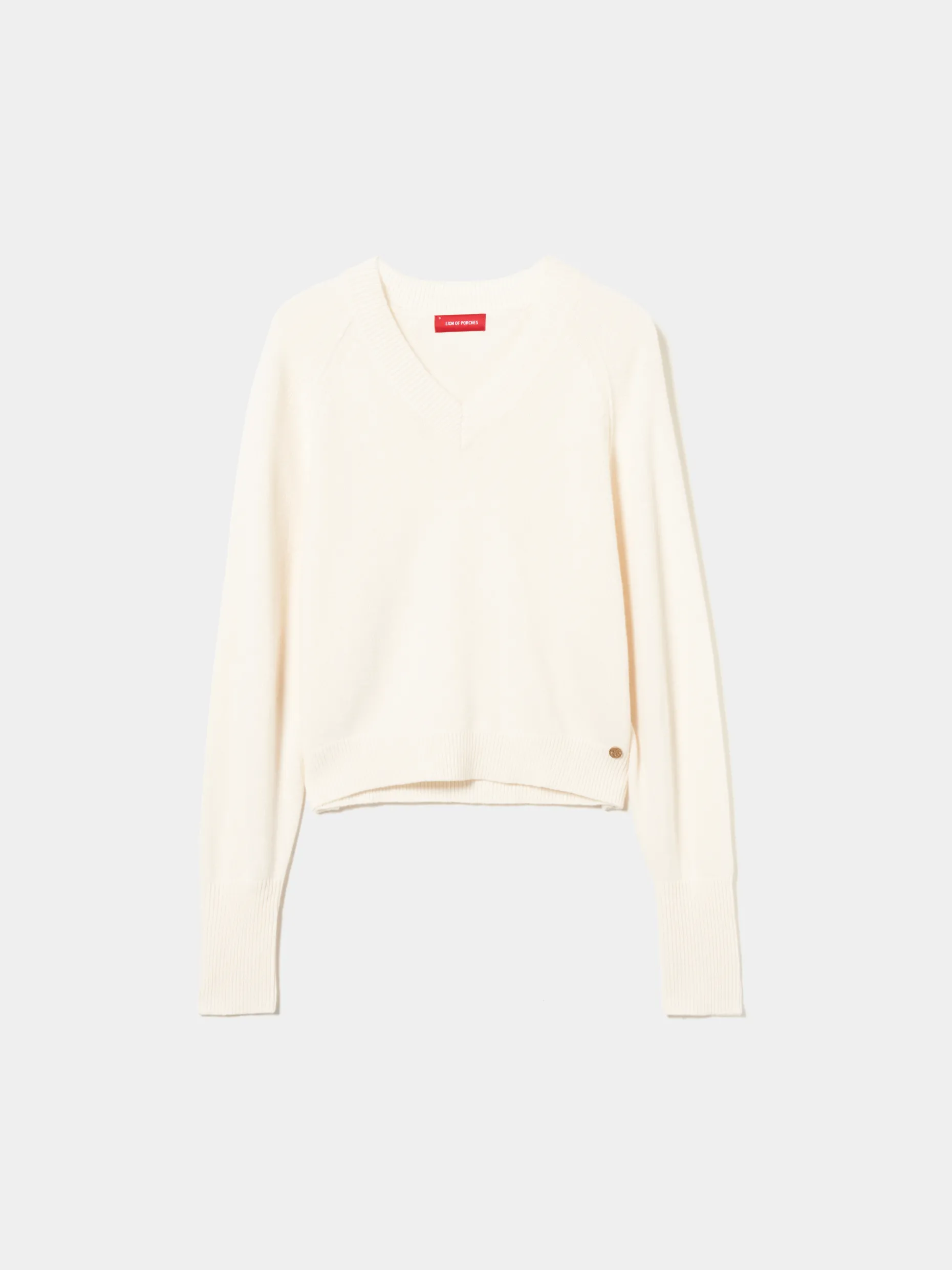 Camisola de lã decote em V|LION OF PORCHES Flash Sale