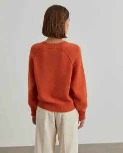 Camisola de lã decote em V|LION OF PORCHES Best Sale