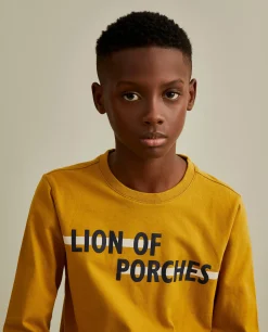 Camisola de malha com branding no peito|LION OF PORCHES Store