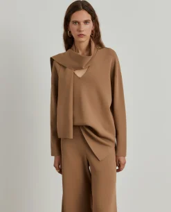 Camisola de malha com cachecol|LION OF PORCHES New
