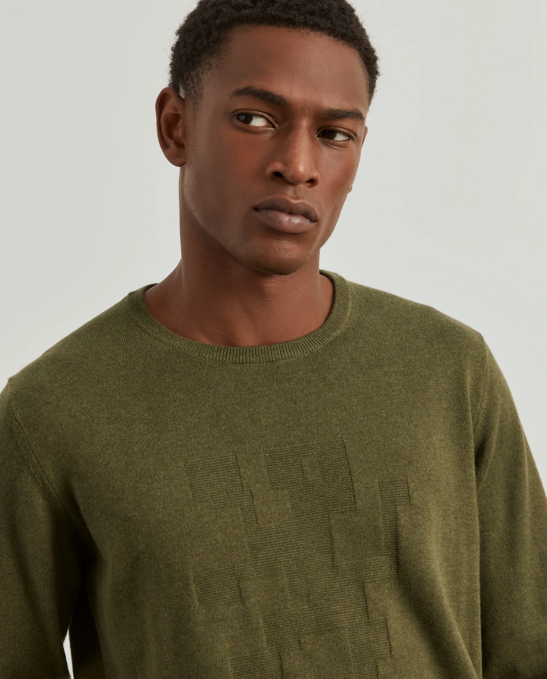 Camisola decote redondo em algodão e caxemira|LION OF PORCHES Cheap