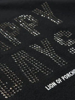 Camisola em algodão com mensagem brilhante|LION OF PORCHES Discount