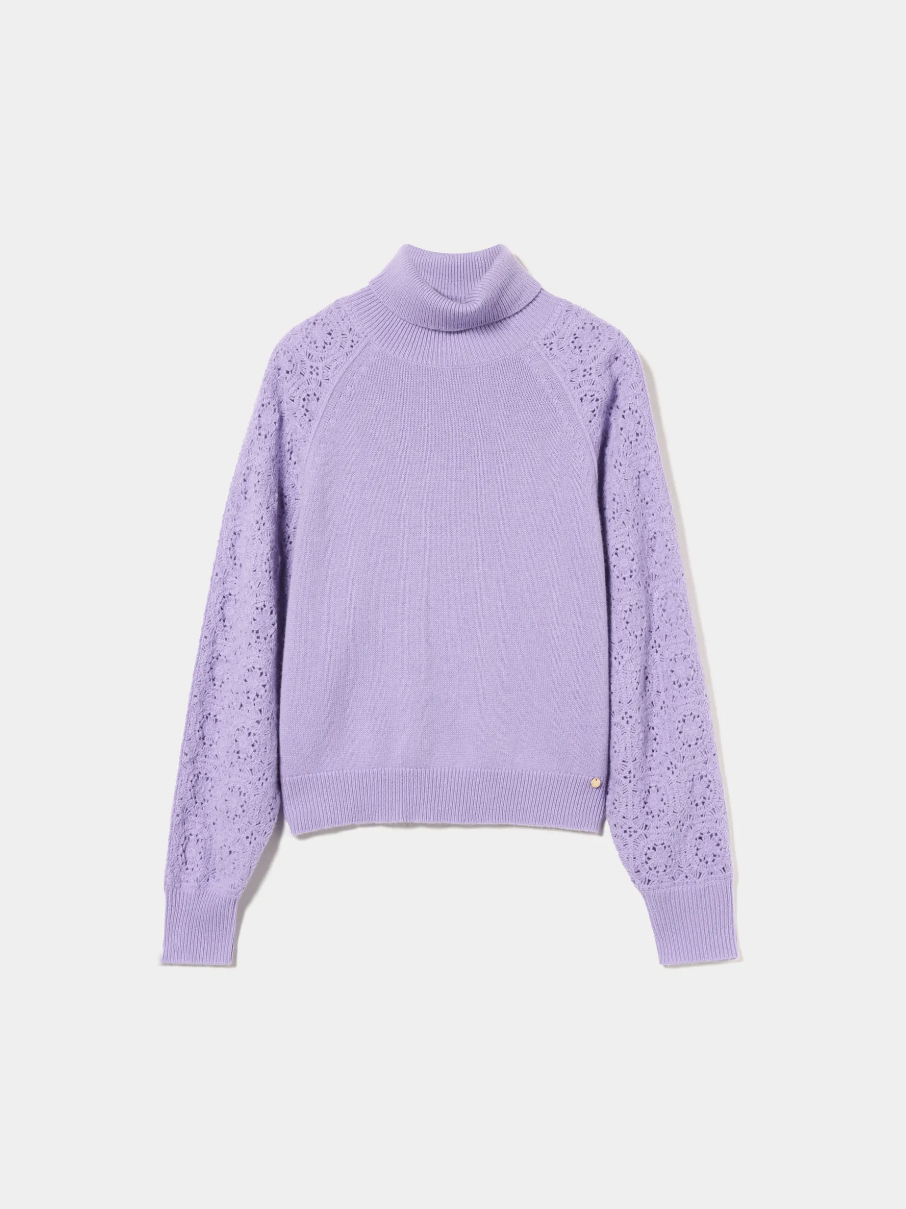 Camisola gola alta mangas croché|LION OF PORCHES Clearance