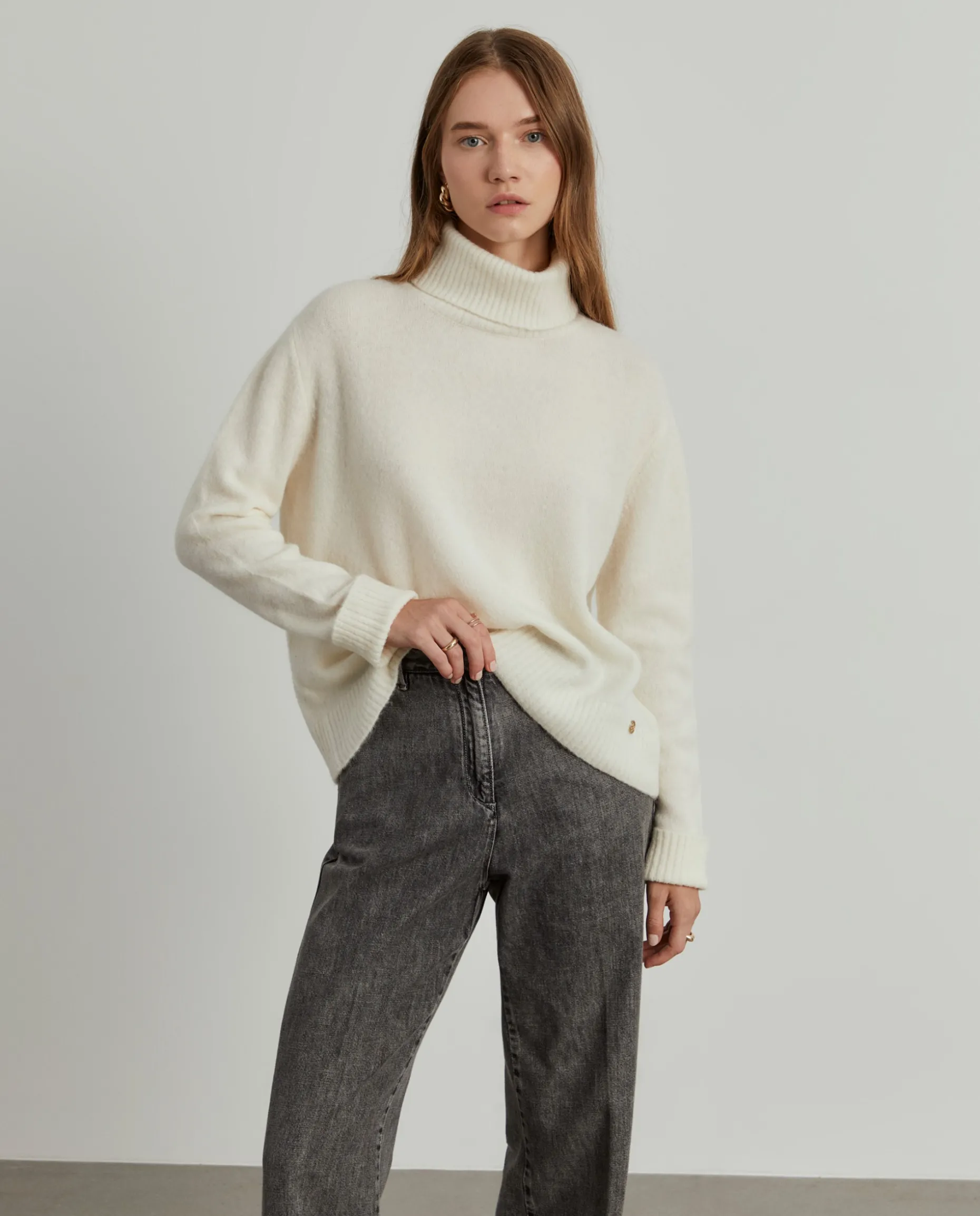 Camisola gola alta mistura de lã e alpaca|LION OF PORCHES Cheap