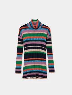 Camisola gola alta riscas multicolores|LION OF PORCHES Store
