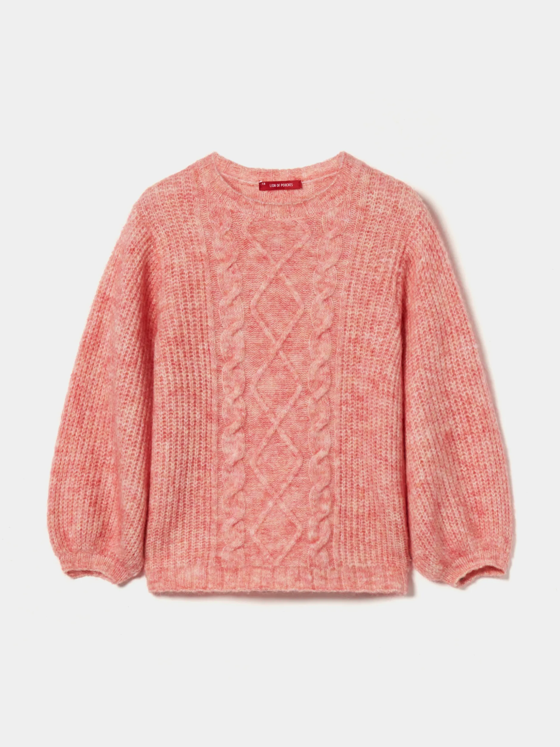 Camisola malha entrançada mistura de lã e mohair|LION OF PORCHES Clearance