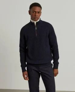 Camisola malha estruturada com fecho|LION OF PORCHES Clearance
